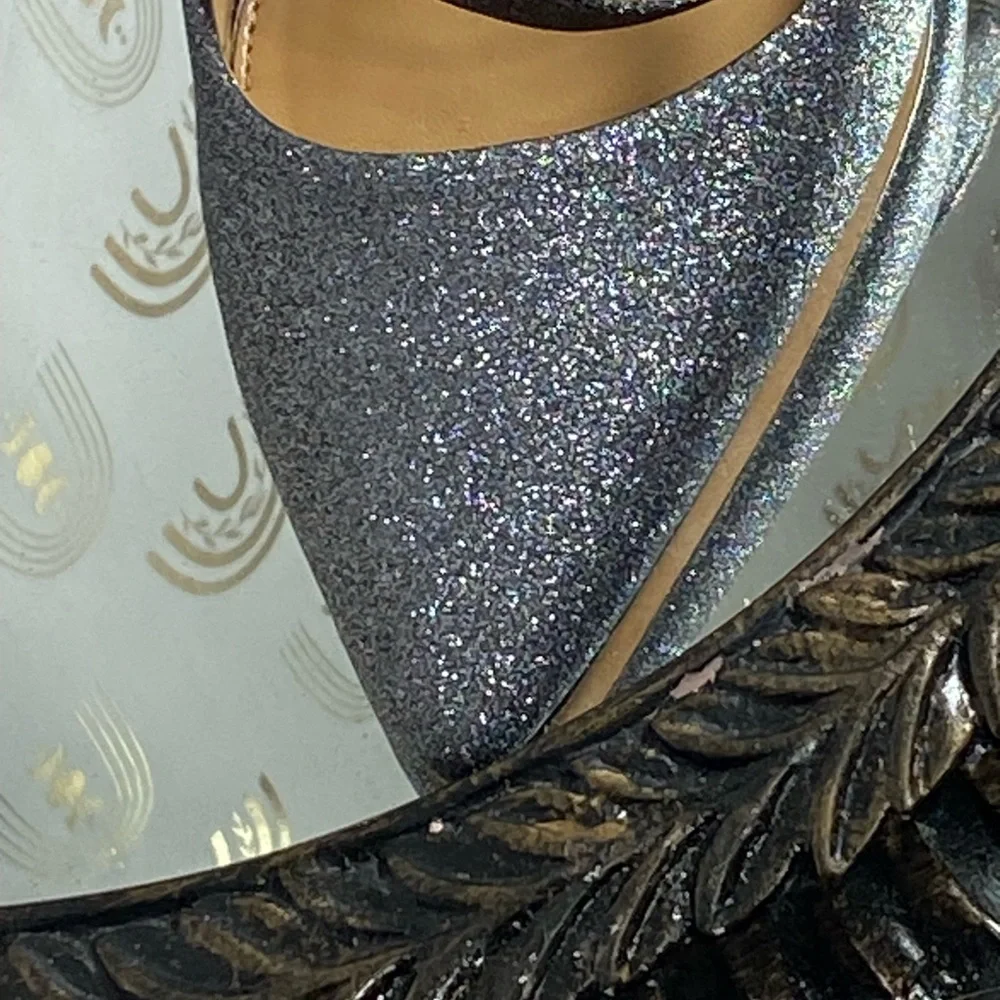 Jessica Simpson Glittering Silver Heels